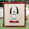 Snoopy Yoga Lovely 3D Quilt  Quilt